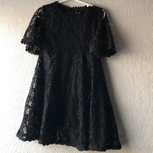 Black toddler lace dress